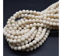 River Stone (Cream) Jasper Frosted Matte Round Beads - 4mm - 14'', for Jewellery Making