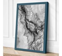 River Through Mountains Canvas Wall Art Print 18x12 Inch