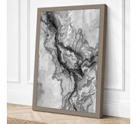 River Through Mountains Canvas Wall Art Print 18x12 Inch