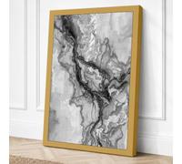 River Through Mountains Canvas Wall Art Print 18x12 Inch