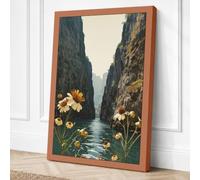 River Through Stone Romantic Canvas Wall Art Print 24x16 Inch