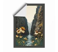 River Through Stone Romantic Unframed Wall Art Print A4 (29.7×21cm), Wall Decor for Living Room, Bedroom, Office & Home, Art Gift