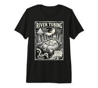 River Tubing Hierarchy of Needs Skeleton Float Premium T-Shirt