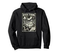 River Tubing Hierarchy Of Needs Skeleton Float Pullover Hoodie