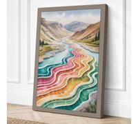 River Valley Dream Boho Canvas Wall Art Print 24x16 Inch (61 x 41 cm)