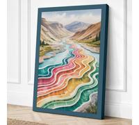 River Valley Dream Boho Canvas Wall Art Print 24x16 Inch (61 x 41 cm)
