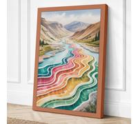River Valley Dream Boho Canvas Wall Art Print 24x16 Inch (61 x 41 cm)