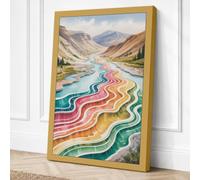River Valley Dream Boho Canvas Wall Art Print 24x16 Inch (61 x 41 cm)