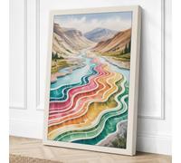 River Valley Dream Boho Canvas Wall Art Print 36x24 Inch (91 x 61 cm)