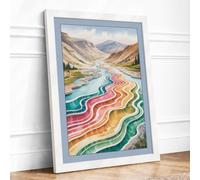 River Valley Dream Boho Framed Wall Art Print A3 White