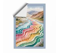 River Valley Dream Boho Unframed Wall Art Print A3 (42×29.7cm), Wall Decor for Living Room, Bedroom, Office & Home, Art Gift