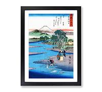River View Vol.5 By Utagawa Hiroshige Asian Japanese Framed Print | A3 Black Framed Wall Art | Ready to Hang | Asian Landscape Picture | Living Room Bedroom Lounge Office
