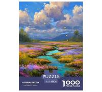 River Water Puzzles 1000 Piece for Adults Challenge Toy The Blue Sky And White Clouds Impossible Puzzle Educational Games Gifts 38x26cm/1000pcs