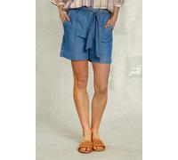 River Woods Blue Linen Short With Belt Denim size 34 | Shorts Outlet | Women | White 34