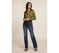 River Woods Classic Fantasy Blouse Khaki/blue Multi size 42 | Longsleeves Outlet | Women | Brown 42