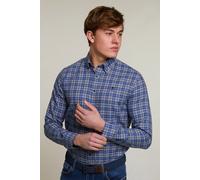 River Woods Custom Fit Checked Shirt Blue size 3XL | Casual Shirts Outlet | Men | Blue 3XL