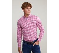 River Woods Custom Fit Checked Shirt In White/red size M | Casual Shirts Outlet | Men | White M