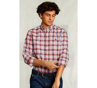 River Woods Custom Fit Checked Shirt Linen-cotton Multi Red size S | Casual Shirts Outlet | Men | White S