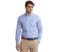 River Woods Custom Fit Checked Shirt With Chest Pocket Beige/blue size S | Sweaters Outlet | Men | White S