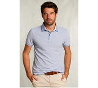 River Woods Custom Fit Cotton Polo Dark Chambray Mix Blue size S | Poloshirts Outlet | Men | Blue S