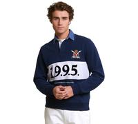 River Woods Fancy Rugby Sweater Navy size 3XL | Sweaters Outlet | Men | Blue 3XL