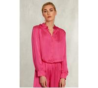 River Woods Fushia Viscose Blouse With Buttons Pink size 42 | Blouses Outlet | Women | White
