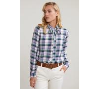 River Woods Green/purple Checked Blouse Fancy Collar size 46 | Blouses Outlet | Women 46