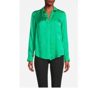 River Woods Green Uni Satin Blouse Long Sleeves Green size 38 | Blouses Outlet | Women | Green 38