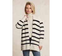River Woods Long Striped V-neck Jersey Cardigan Applied Pockets Off Whit size XS | Sweaters Outlet | Women XS