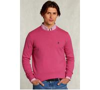 River Woods Normal Fit Basic Cotton Crew Neck Pullover Amaranth Pink size S | Sweaters Outlet | Men | Pink S