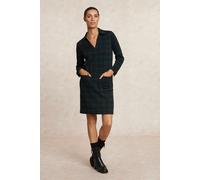 River Woods Short Checked V-neck Dress Long Sleeves Khaki Multi size 38 | Mini Dresses Outlet | Women | Brown 38