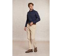 River Woods Slim Fit Cotton Checked Shirt Blue/brown Multi size L | Longsleeves Outlet | Men | Blue L