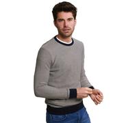 River Woods Slim Fit Dotted Pima Cotton Crew Neck Sweater Navy size 3XL | Sweaters Outlet | Men | Blue 3XL