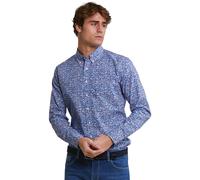 River Woods Slim Fit Floral Shirt Blue/red size S | Casual Shirts Outlet | Men | Blue S