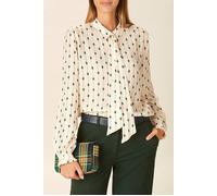 River Woods Viscose Tie Shirt In White size 34 | Blouses Outlet | Women | White 34