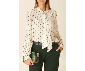 River Woods Viscose Tie Shirt In White size 34 | Blouses Outlet | Women | White 34
