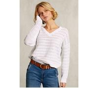 River Woods White Ajour V-neck Sweater White size XL | Knitted Sweaters Outlet | Women | White XL