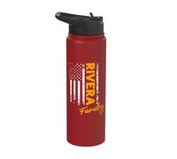 Rivera Surname American Rivera Last Name Rivera Stainless Steel Insulated Water Bottle