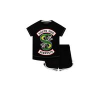 Riverdale Girl's Southside Serpents Pyjama Set in Black | Size: 9-10 Years Riverdale Black 9-10 Years