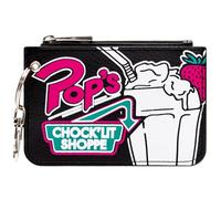 Riverdale Pop's Chock'lit Shoppe Neon Sign Purse Zipper Coin Pouch Pocket Wallet, Black