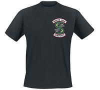 Riverdale South Side Serpents Men T-Shirt Black L, 100% Cotton, Regular