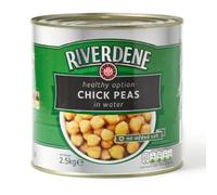 Riverdene Chick Peas in Water 2.5 kg - Bulk Tinned Chickpeas for Cooking & Catering - Vegan & Vegetarian
