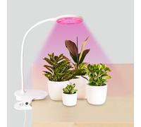 RiverLux Indoor Plant Lights for Growth, Succulent Light, 360 Degree Adjustable Gooseneck, Lights for Plants Indoor, Desk Grow Light, Clip Plant Growing Lamp with Blue Red LEDs