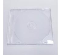 RIVERMEDIA 10 X Premium Single Slimline CD Jewel Cases with Clear Tray 5.22mm Spine Transparent Front & Clear Frosty Back Case (18308) Pack of 10
