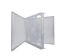 RIVERMEDIA 4-Way CD Jewel Case - Clear Tray Multi-Disc Storage Case for 4 CDs - Standard Format 142×125×24 mm (25)