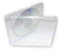 RIVERMEDIA CD Single Slimline MAXI Case 6mm - Clear Single Disc CD Case with J-Card Inlay Wrap Virgin Plastic Packaging (50)