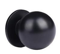 Riverockod 10 Pack Matt Black Cabinet knobs，1" Inch (25mm) Ball Furniture knobs。Round Solid Cabinet Hardware Pulls for Dresser Drawers. (Black)