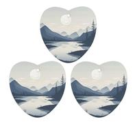 Rivers And Mountains Car Air Freshener Hanging Incense Chips 3 Pack Automotive Scented Hanging Sheets Love form for Car Home Auto Interior Decor