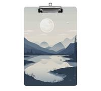 Rivers and Mountains Clipboard, A4 Acrylic Clipboard with Hanging Hole, Ultra-Light Clip Board - Holds 100 Sheets, Shatterproof Document Holder for Office, 12.5" X 8.5"