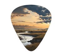 Rivers and plains Printed pick set - 12 pieces, thin, medium and thick guitar picks, suitable for guitar, bass, electric guitar and ukulele